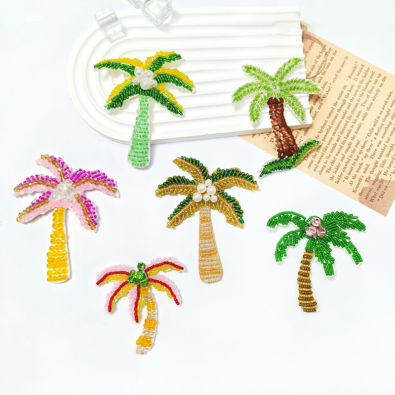 1Pc 3D Coconut Tree Beaded Pat - Craft Embellishment incelemesi ve fiyatı