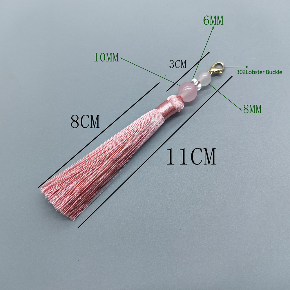 8cm Lobster Clasp Tassel Charm - Beaded Trim Fringe incelemesi ve fiyatı