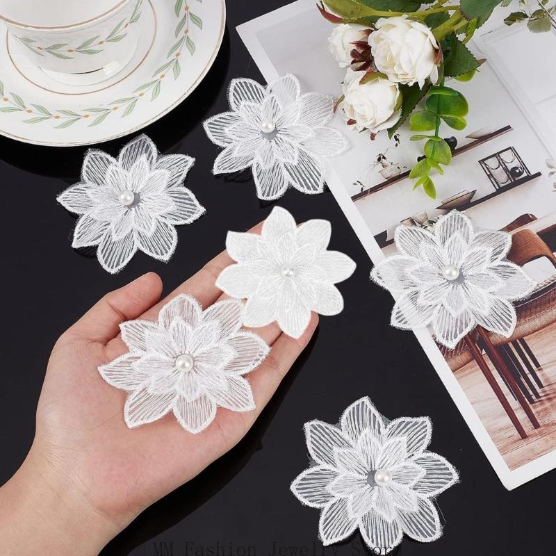 20Pack Decorative White Flower - Applique Patch Flower incelemesi ve fiyatı
