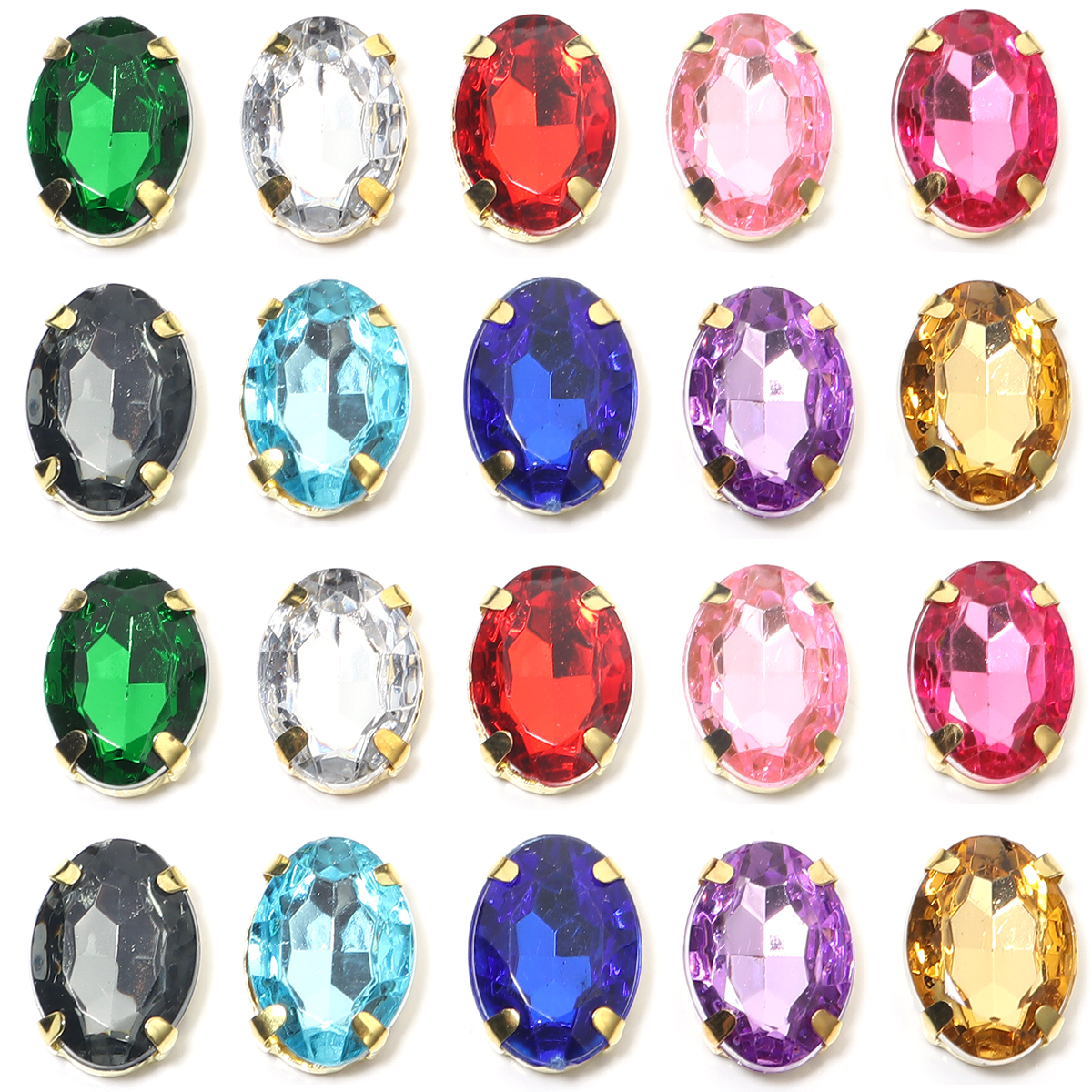 50pcs Gold Color Stainless Ste - Sew On Rhinestone incelemesi ve fiyatı