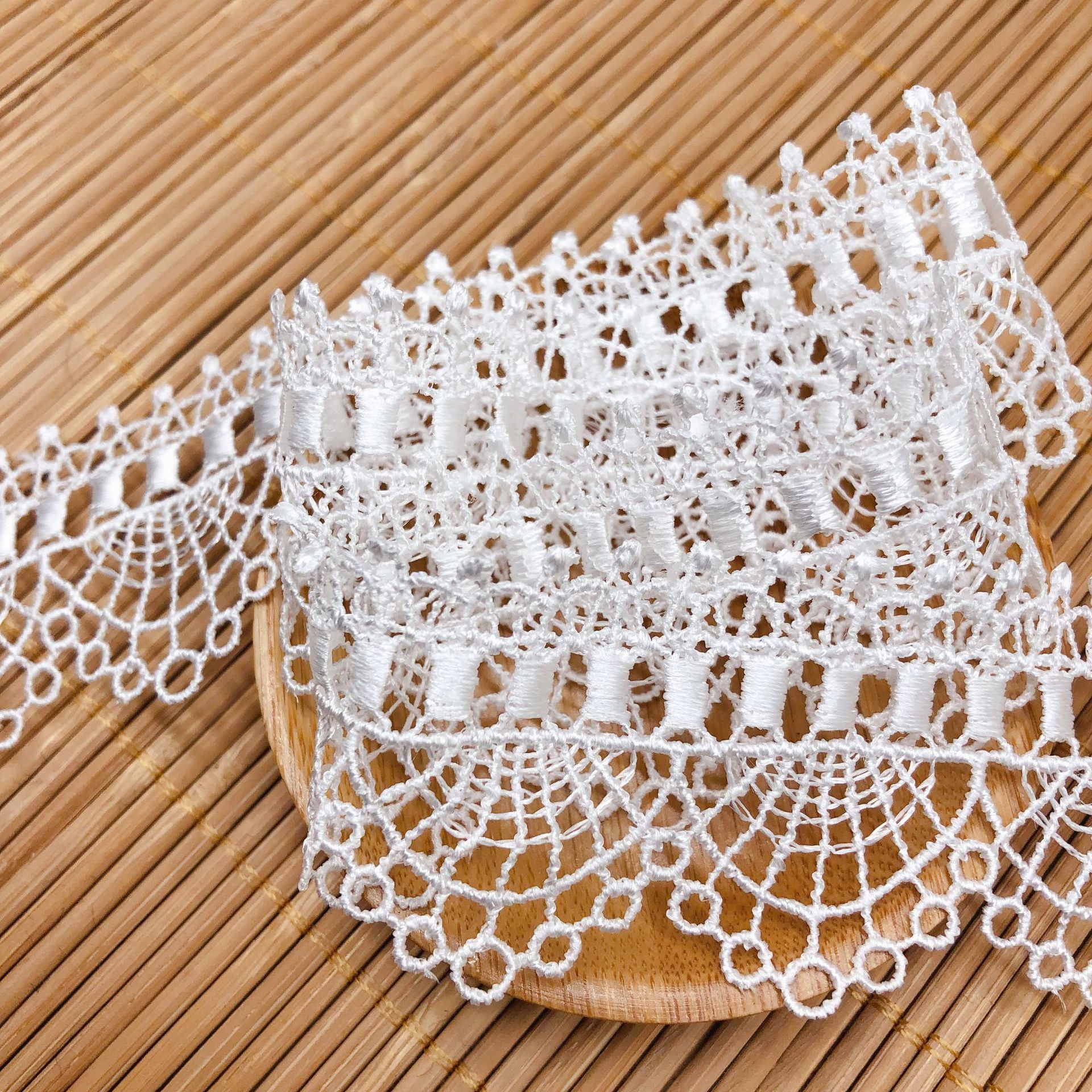 Hollow Embroidery Clavicle Cha - Lace Ribbon Trim incelemesi ve fiyatı