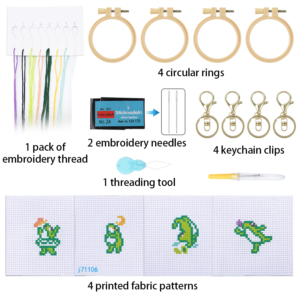 4pcs Embroidery Starter Kit DI - Embroidery Craft incelemesi ve fiyatı