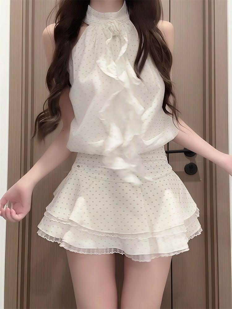 French Sweet Polka Dot 2 Piece - Elastic Lace Trim incelemesi ve fiyatı