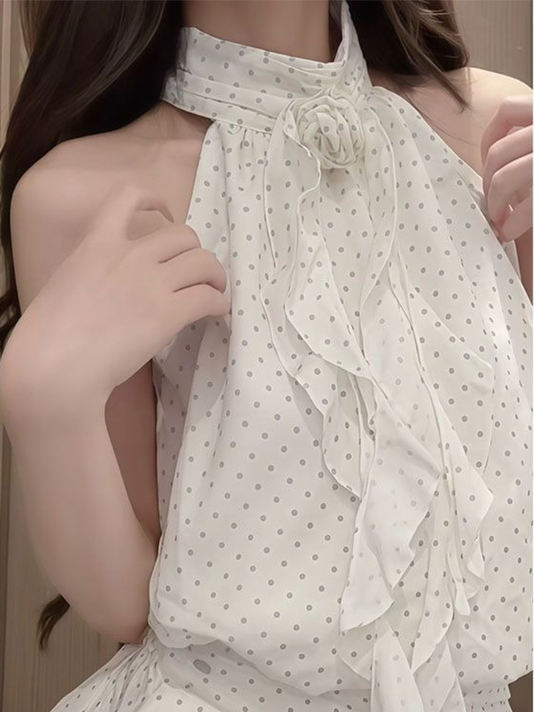 French Sweet Polka Dot 2 Piece - Elastic Lace Trim incelemesi ve fiyatı