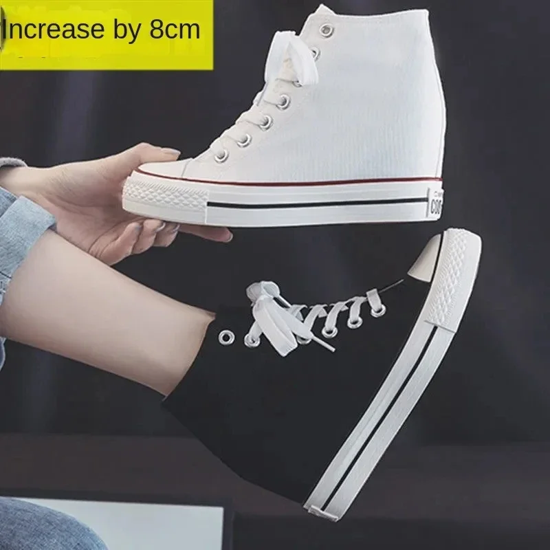 High 8cm Platform Canvas Shoes - Guipure Lace Panel incelemesi ve fiyatı