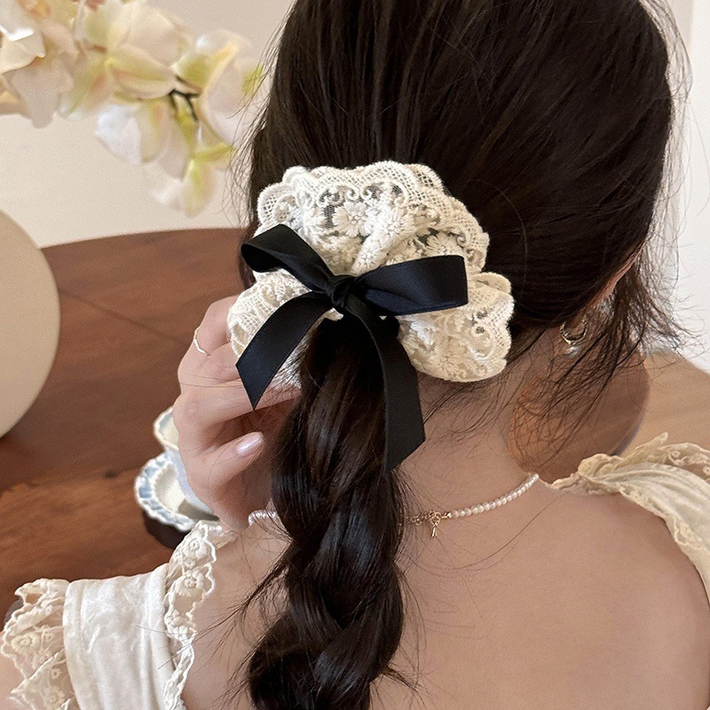 French retro double layered bo - Lace Ribbon Trim incelemesi ve fiyatı