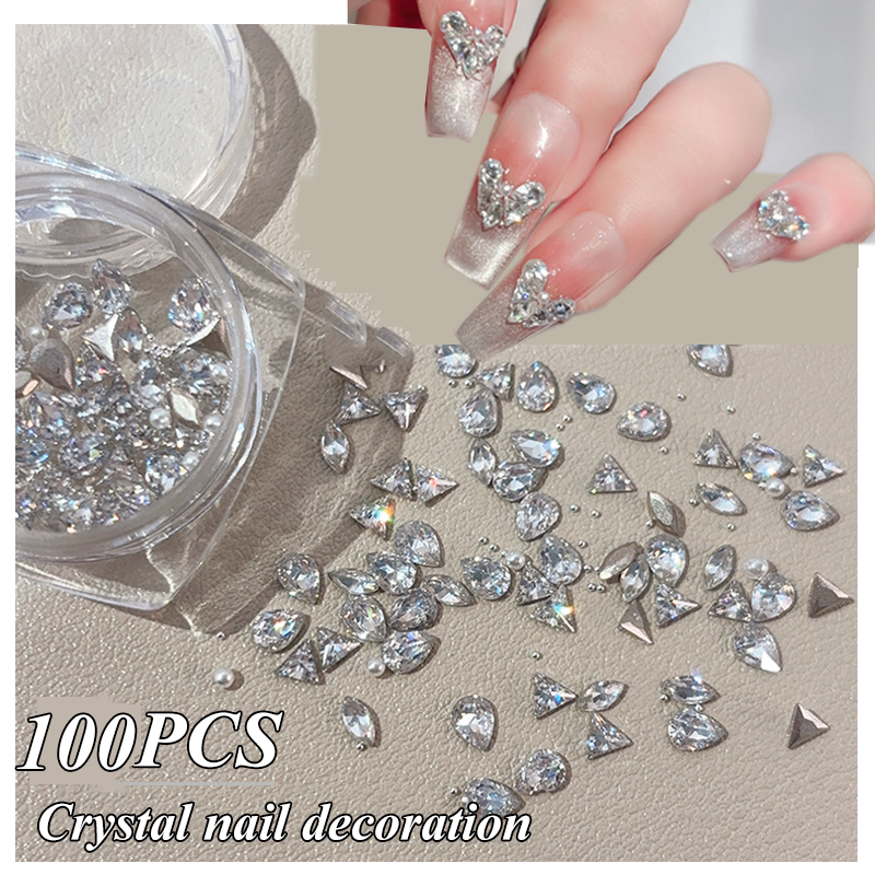 100PCS 3D Mini Zircon Nail Art - Sew On Rhinestone incelemesi ve fiyatı