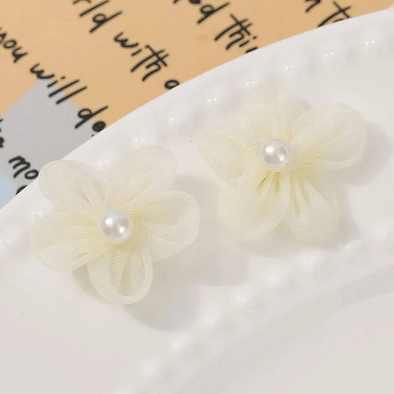100PCS Pearl Yarn Flower Appli - Applique Patch Flower incelemesi ve fiyatı