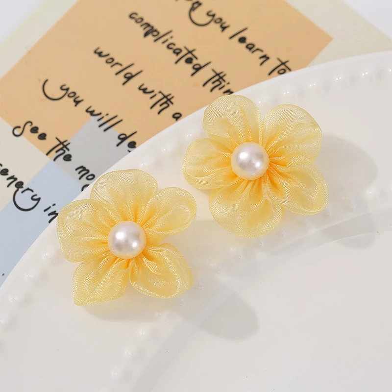 100PCS Pearl Yarn Flower Appli - Applique Patch Flower incelemesi ve fiyatı