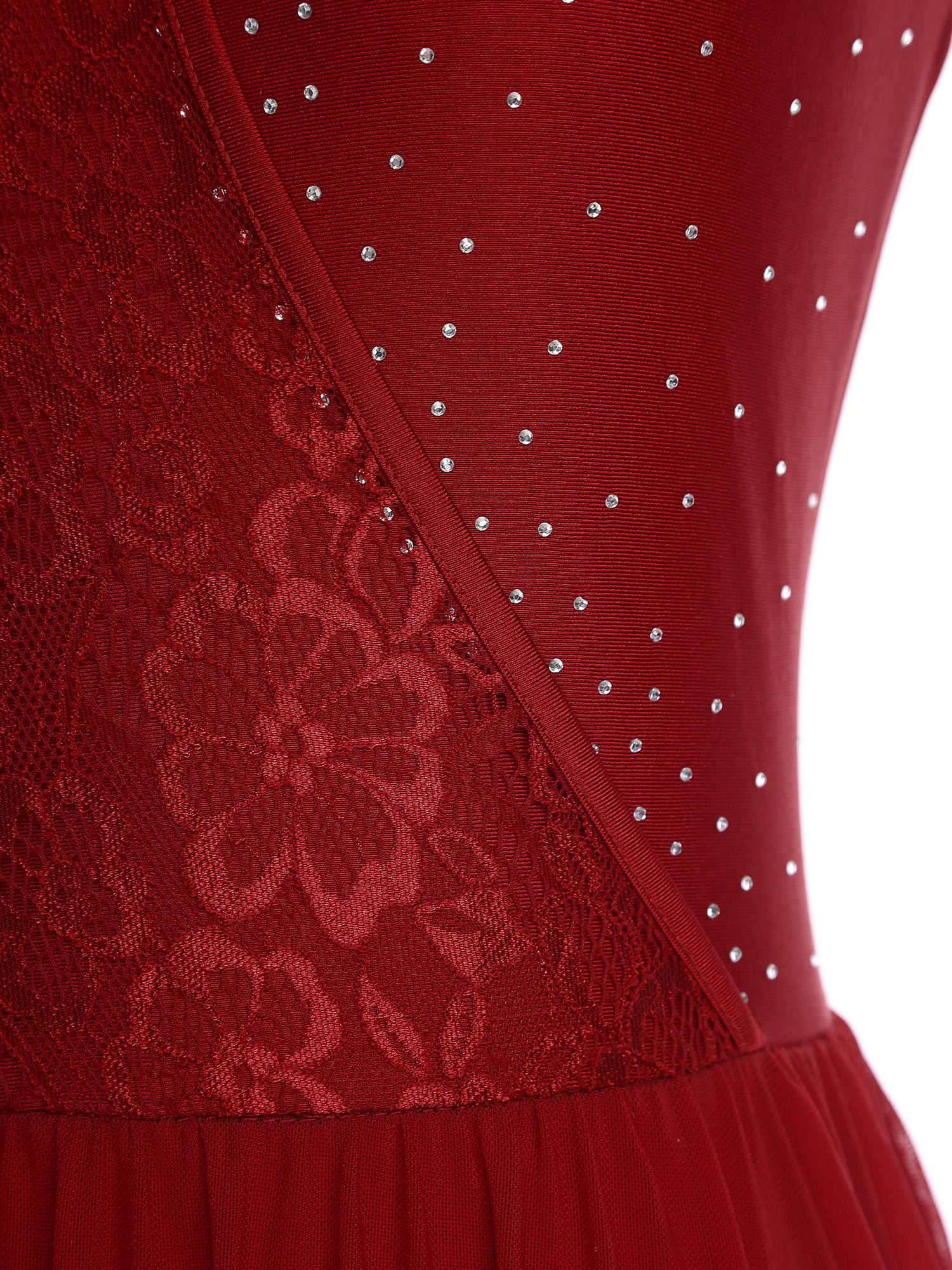 Women Lyrical Dance Dress Flor - Rhinestone Banding Trim incelemesi ve fiyatı