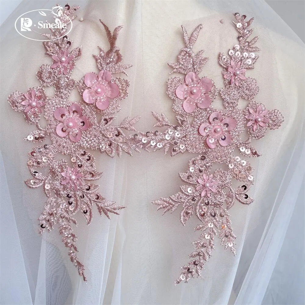2PCS/1Pair New 12 Colors Sequi - Applique Patch Flower incelemesi ve fiyatı