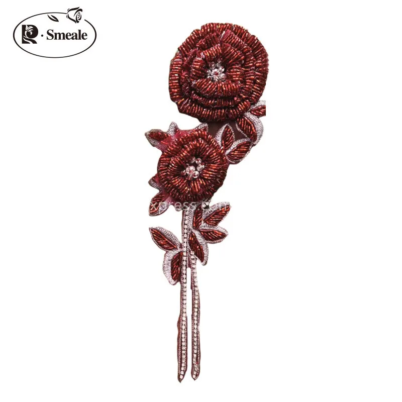 NEW Multicolor Handmade Beaded - Applique Patch Flower incelemesi ve fiyatı