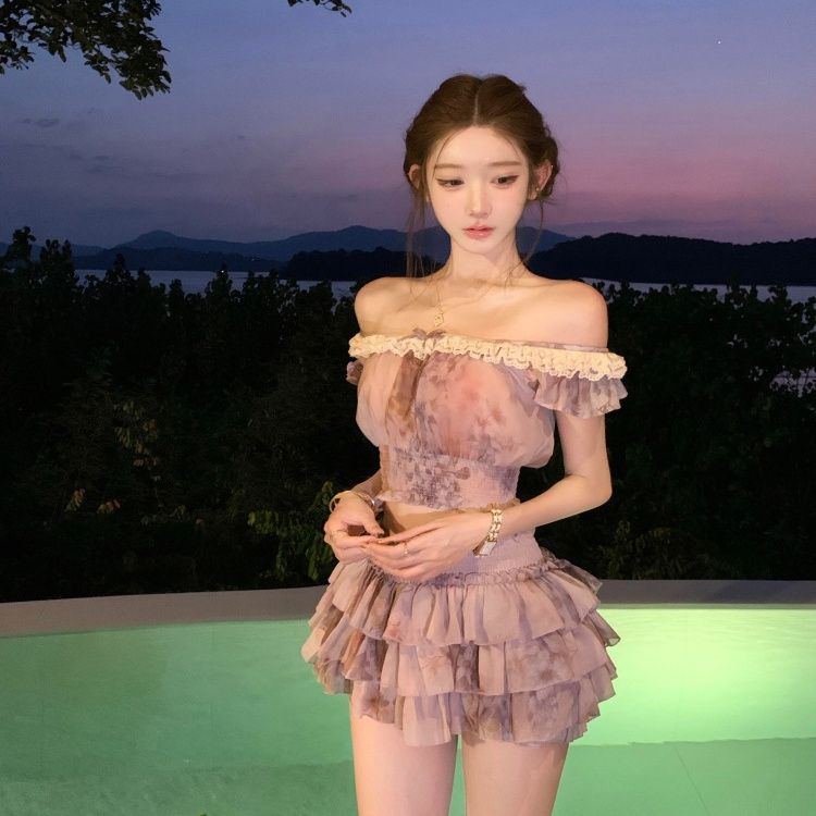 French Sweet Coquette Off Shou - Elastic Lace Trim incelemesi ve fiyatı