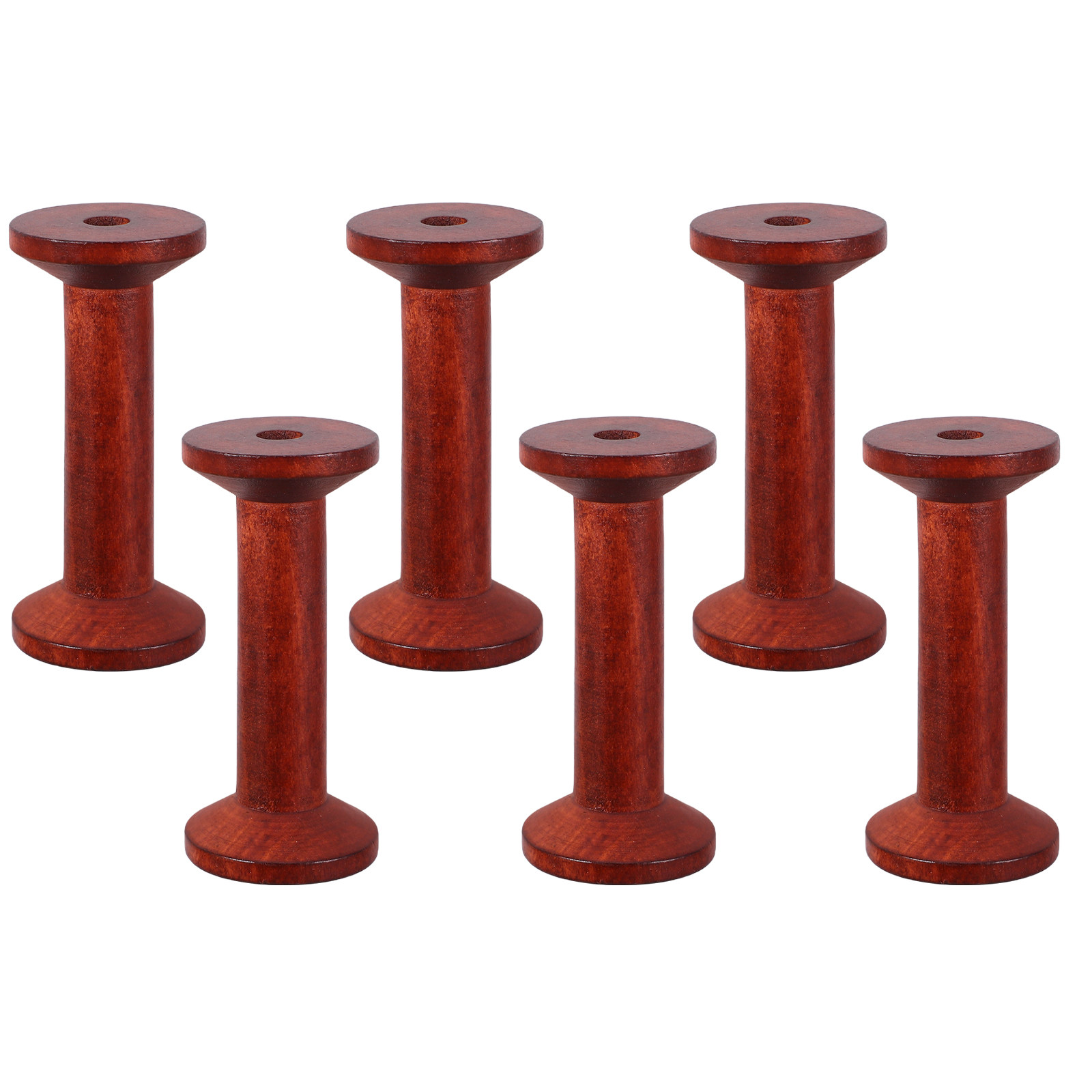 6Pcs Wooden Empty Spools for C - Embroidery Craft incelemesi ve fiyatı