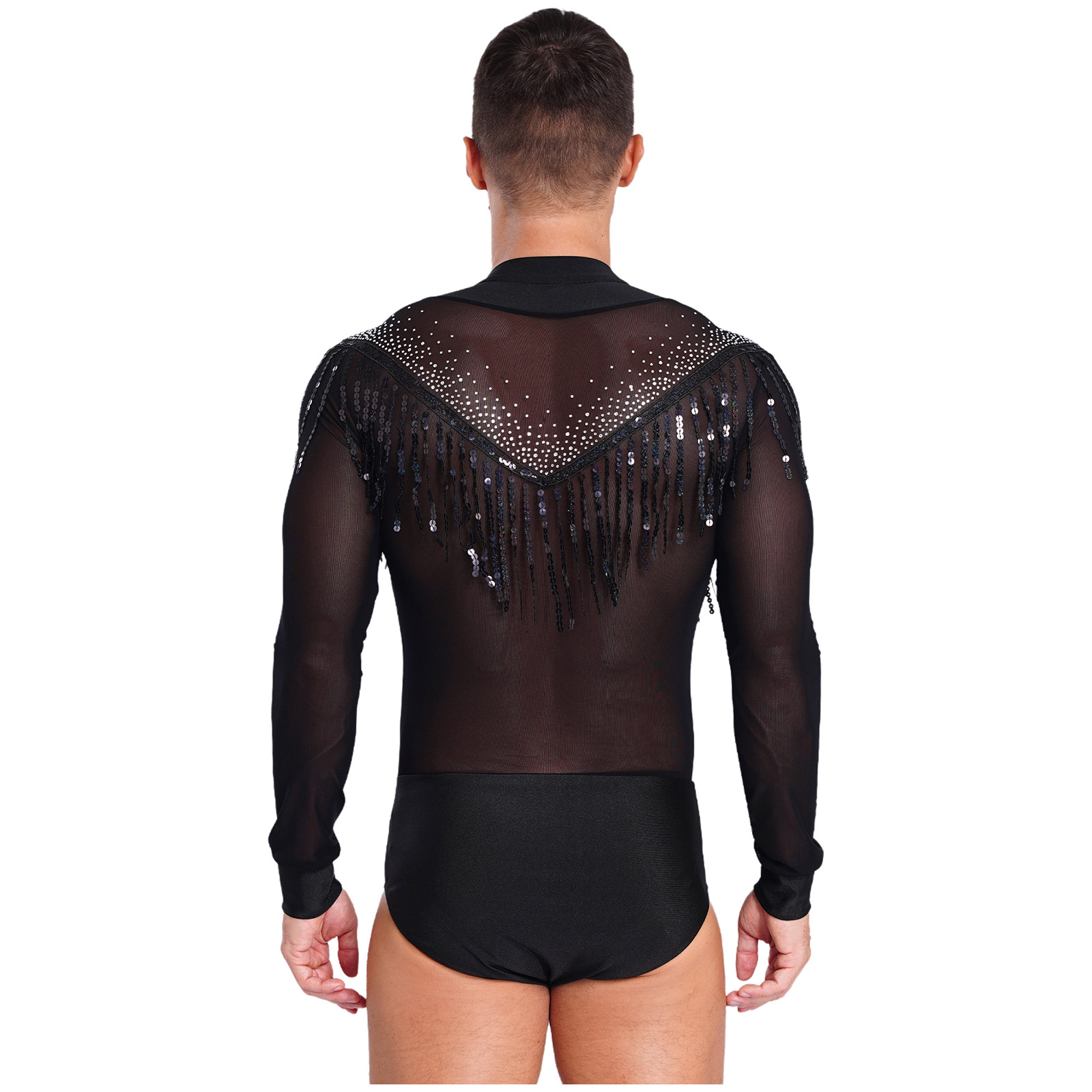 Mens Latin Salsa Dance Perform - Rhinestone Banding Trim incelemesi ve fiyatı