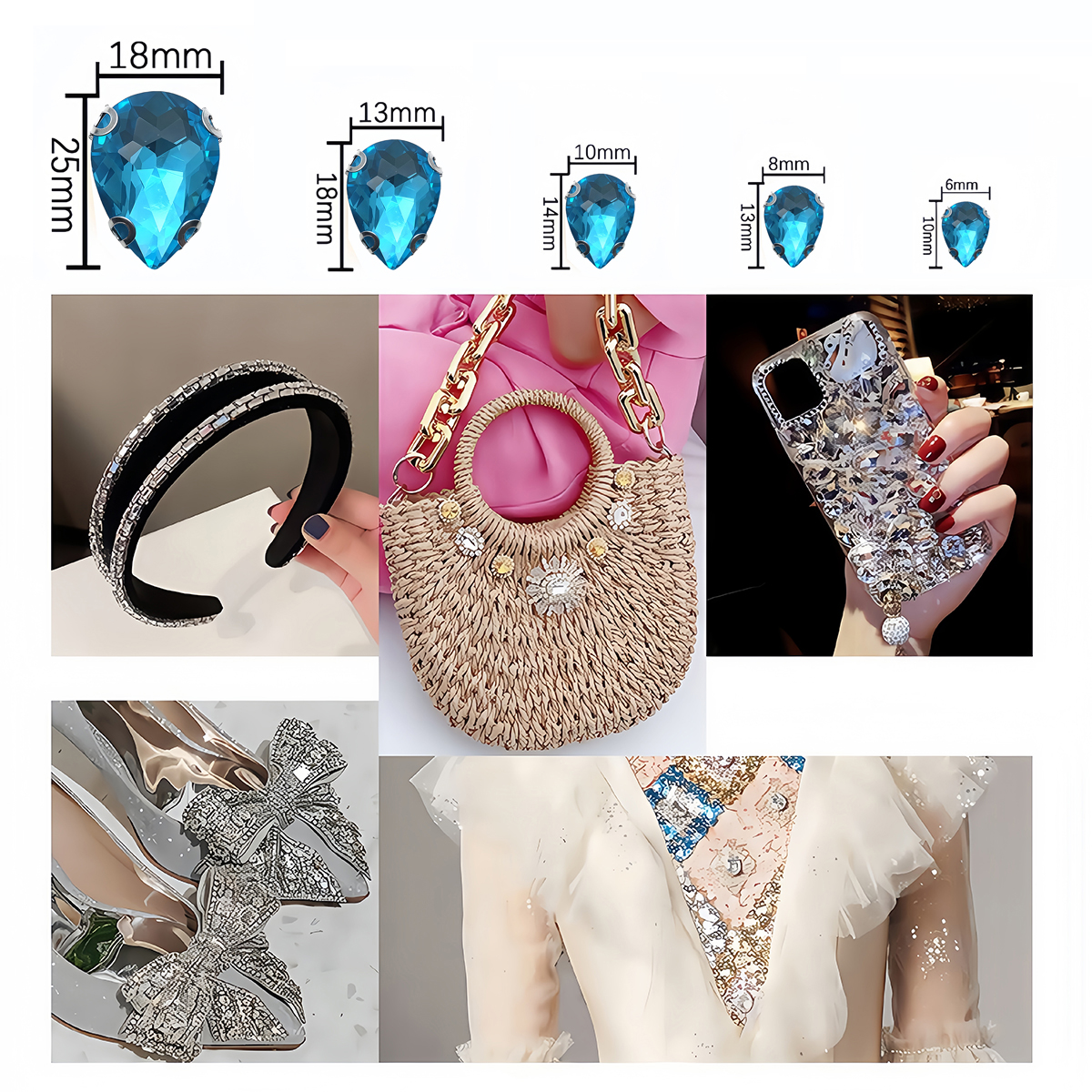 Water Drop Crystal Glass Rhine - Sew On Rhinestone incelemesi ve fiyatı