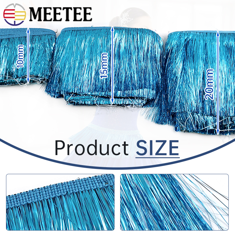 10M 10/15/20cm Shiny Metallic  - Fringe Ribbon Sewing incelemesi ve fiyatı