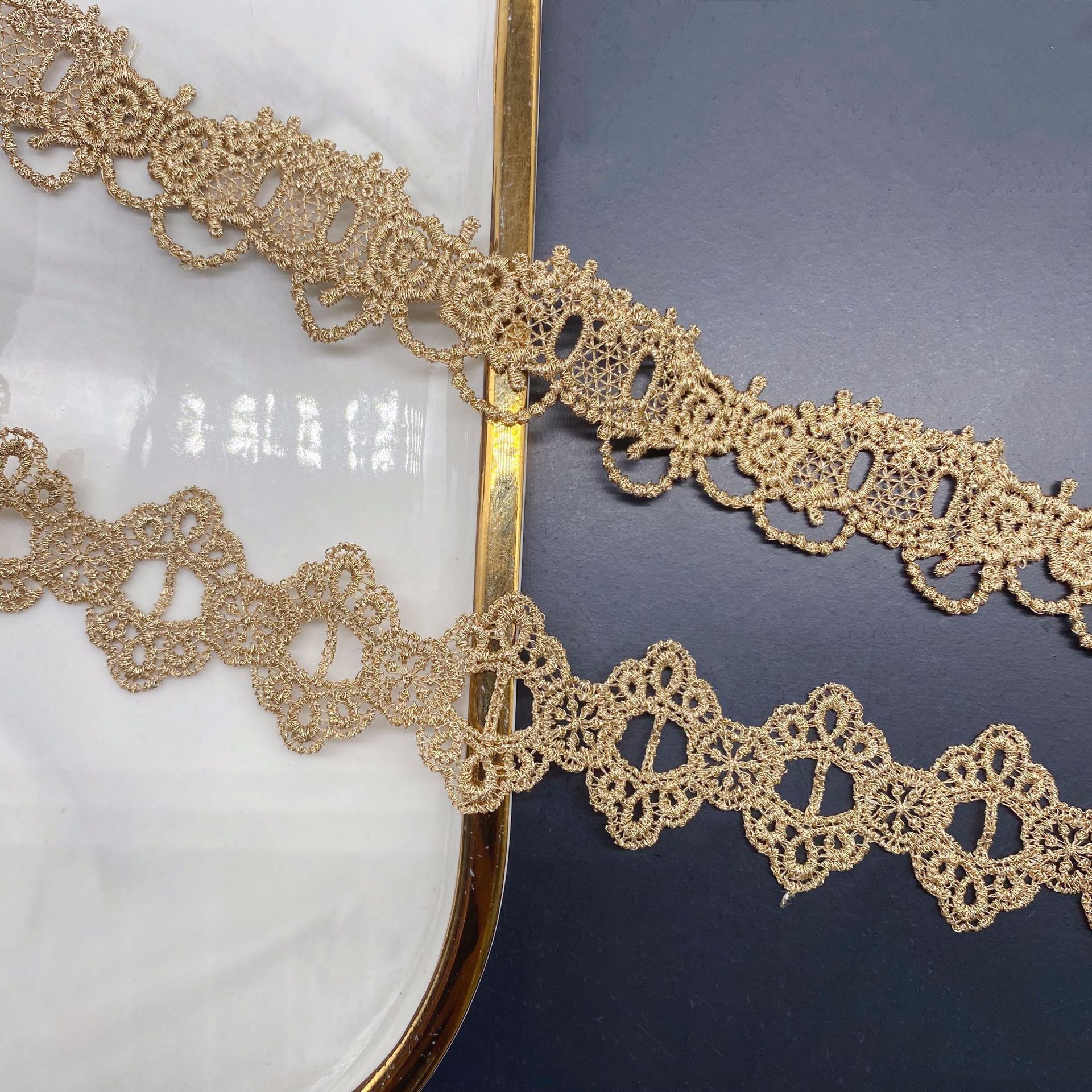 2yards Golden Embroidered Love - Lace Ribbon Trim incelemesi ve fiyatı