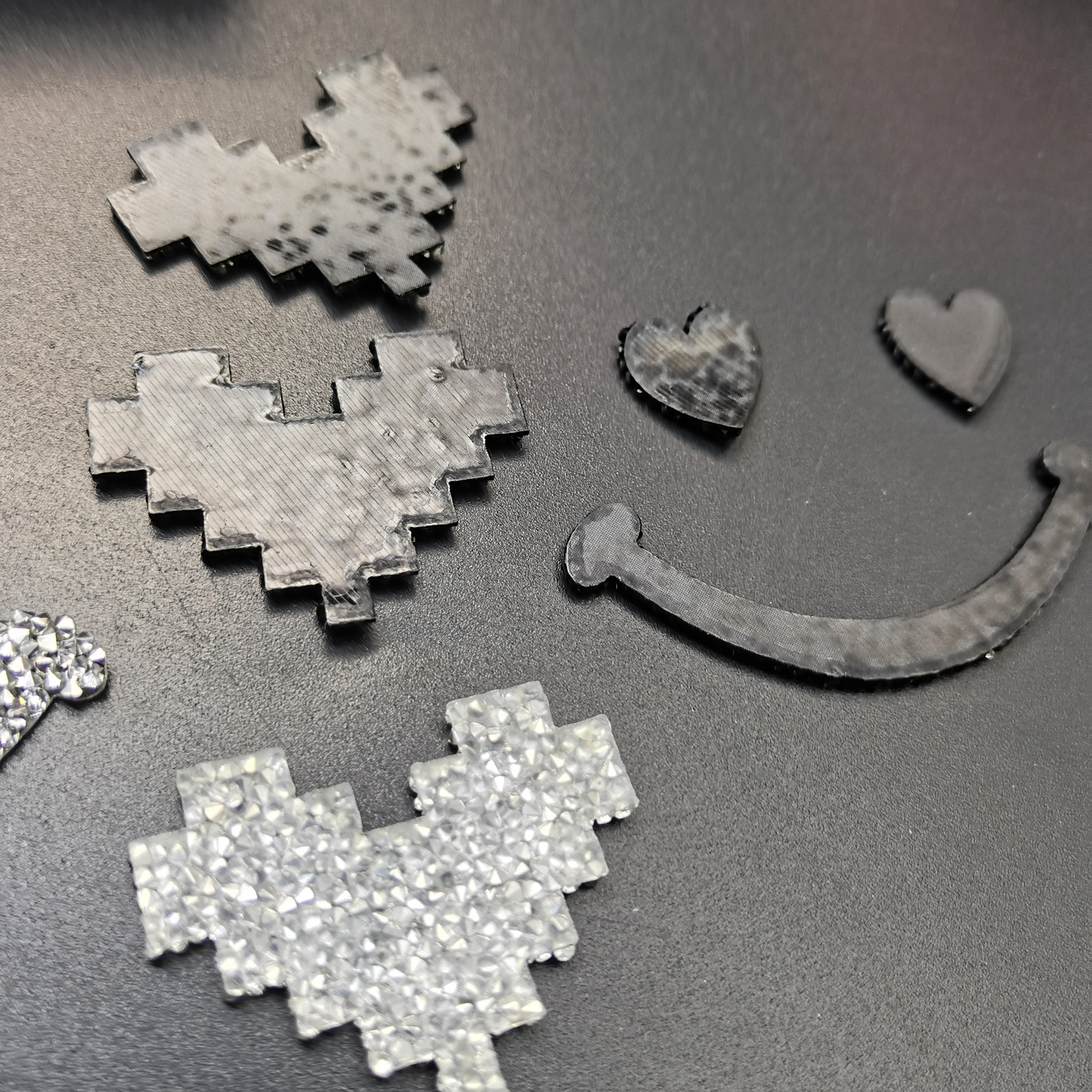 New 3colors Glitter Heart Smil - Hotfix Rhinestone Sheet incelemesi ve fiyatı