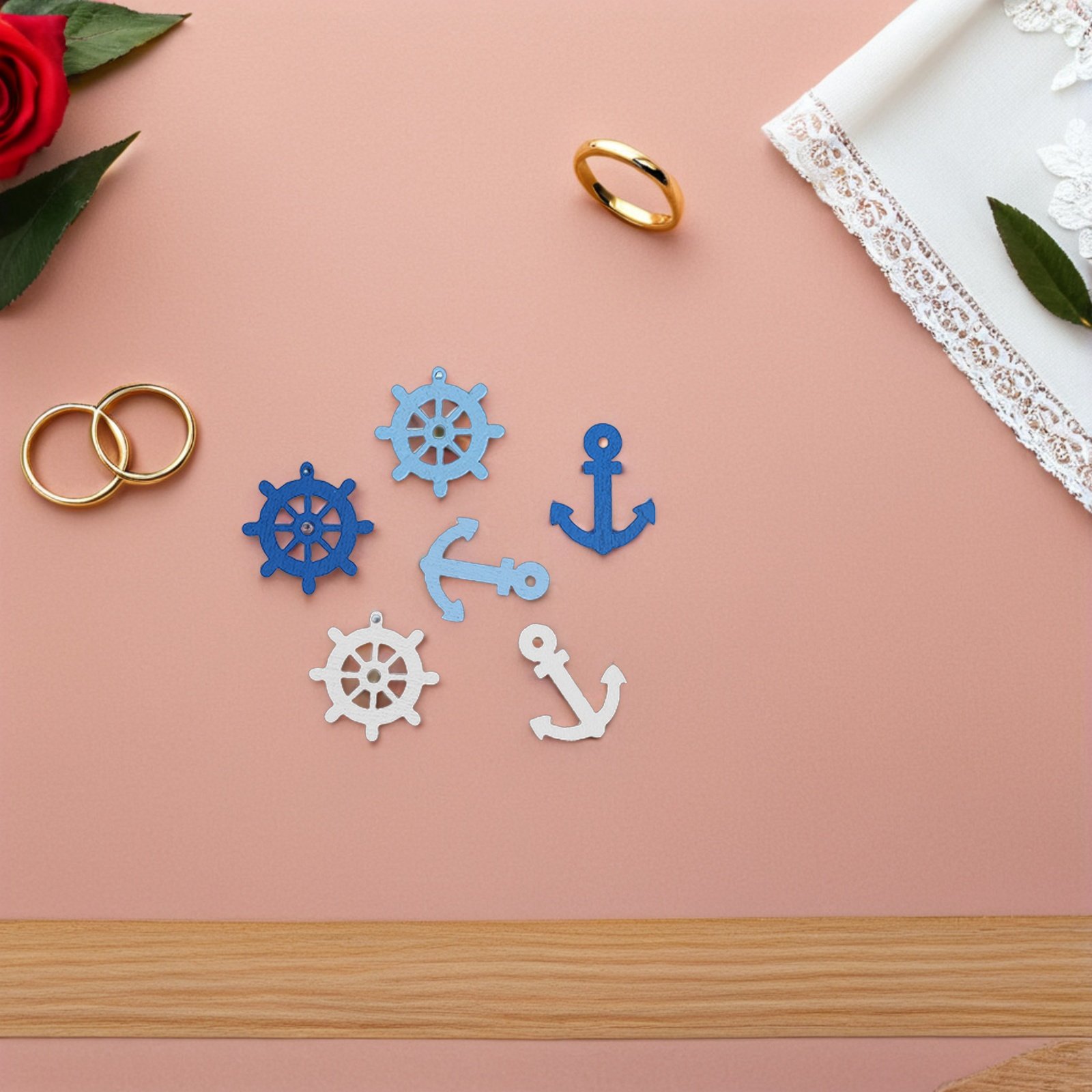 100 Pcs Wooden Anchor Mini Pen - Embellishments For Scrapbooking incelemesi ve fiyatı