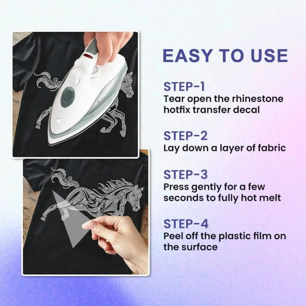 White Rhinestone Iron on Trans - Hotfix Rhinestone Sheet incelemesi ve fiyatı