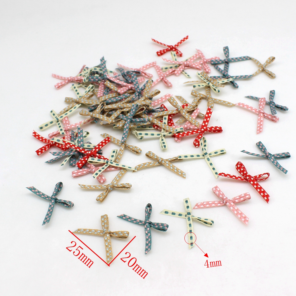 100pcs 2cm*3cm  Bowknot  Small - Embellishments For Scrapbooking incelemesi ve fiyatı