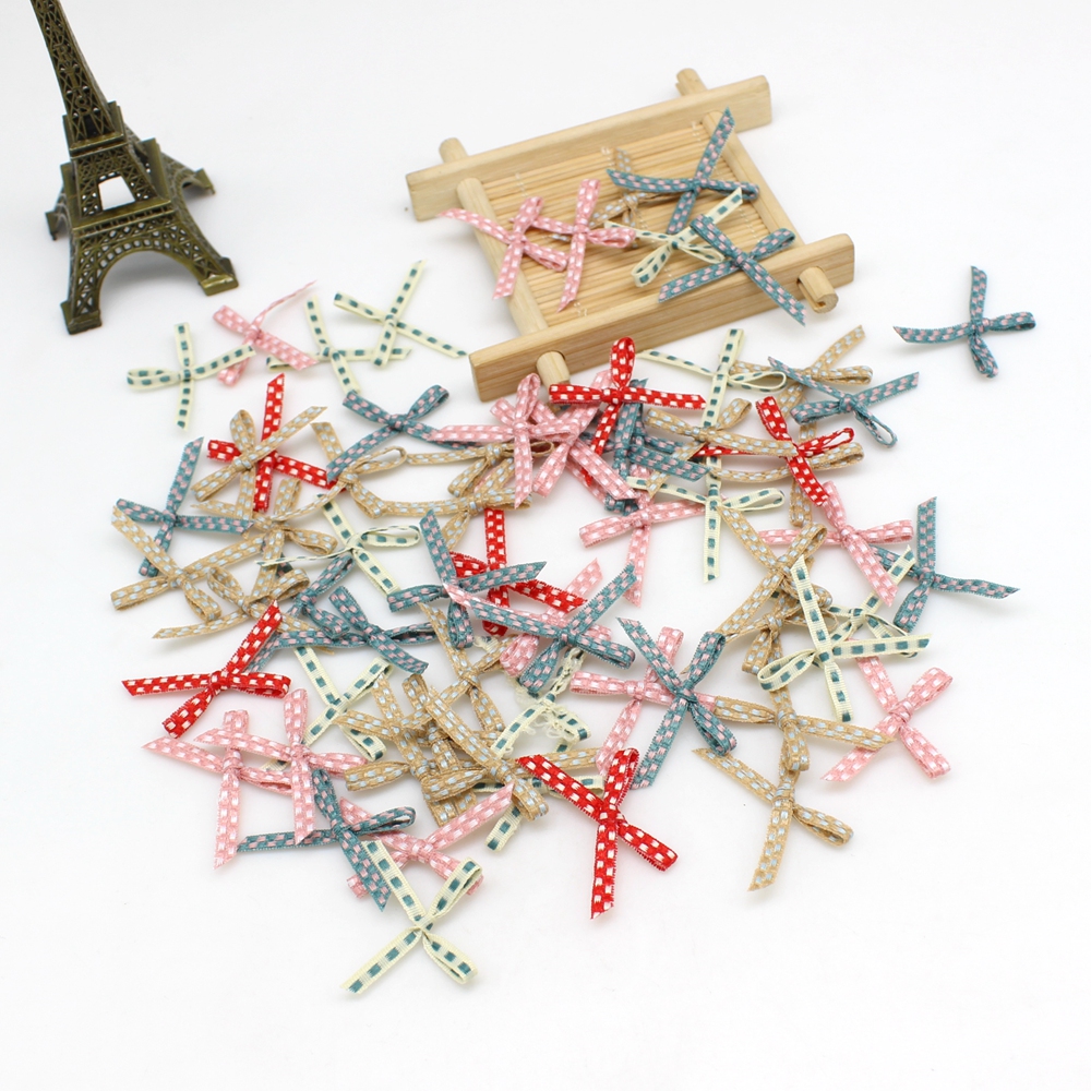 100pcs 2cm*3cm  Bowknot  Small - Embellishments For Scrapbooking incelemesi ve fiyatı
