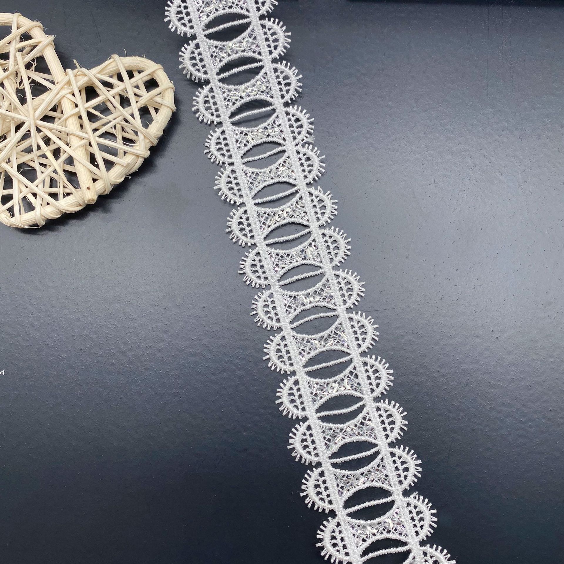 Hollow Wearable Sequins Ribbon - Lace Ribbon Trim incelemesi ve fiyatı