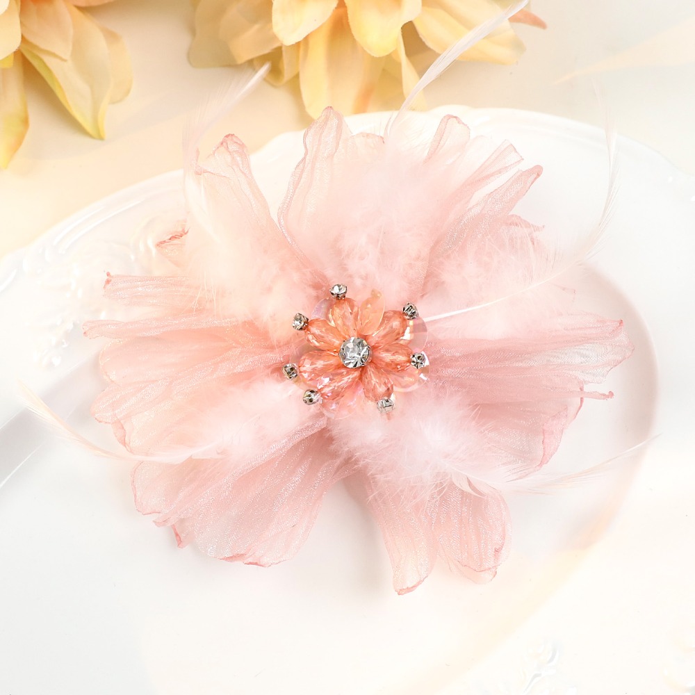 Handmade Mesh Feather Flower B - Crystal Mesh Fabric incelemesi ve fiyatı