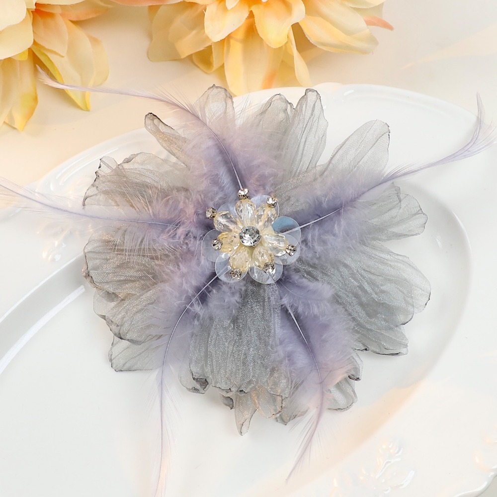 Handmade Mesh Feather Flower B - Crystal Mesh Fabric incelemesi ve fiyatı