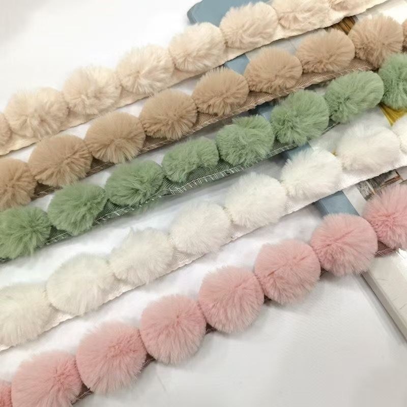 3cm Faux Rabbit Fur Pom Ball L - Fringe Ribbon Sewing incelemesi ve fiyatı