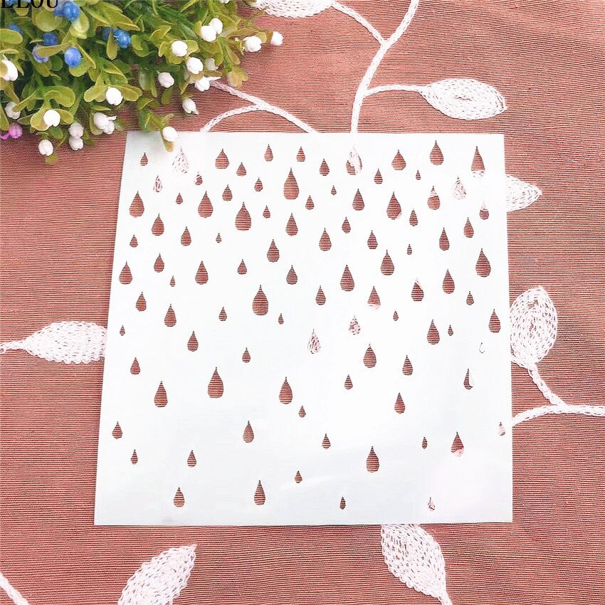 15*15 Raindrops Scrapbook Sten - Embellishments For Scrapbooking incelemesi ve fiyatı