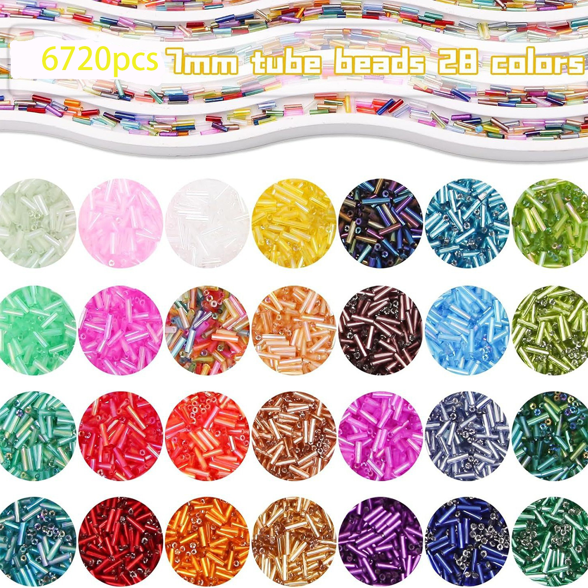 About 6720Pcs/Box 7mm 28 Color - Craft Embellishment Storage incelemesi ve fiyatı