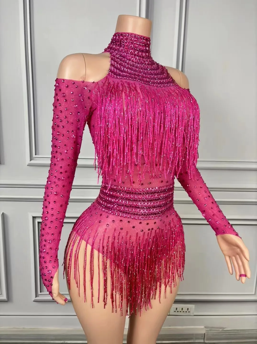Singer Dancer Costume Sparkly  - Rhinestone Banding Trim incelemesi ve fiyatı