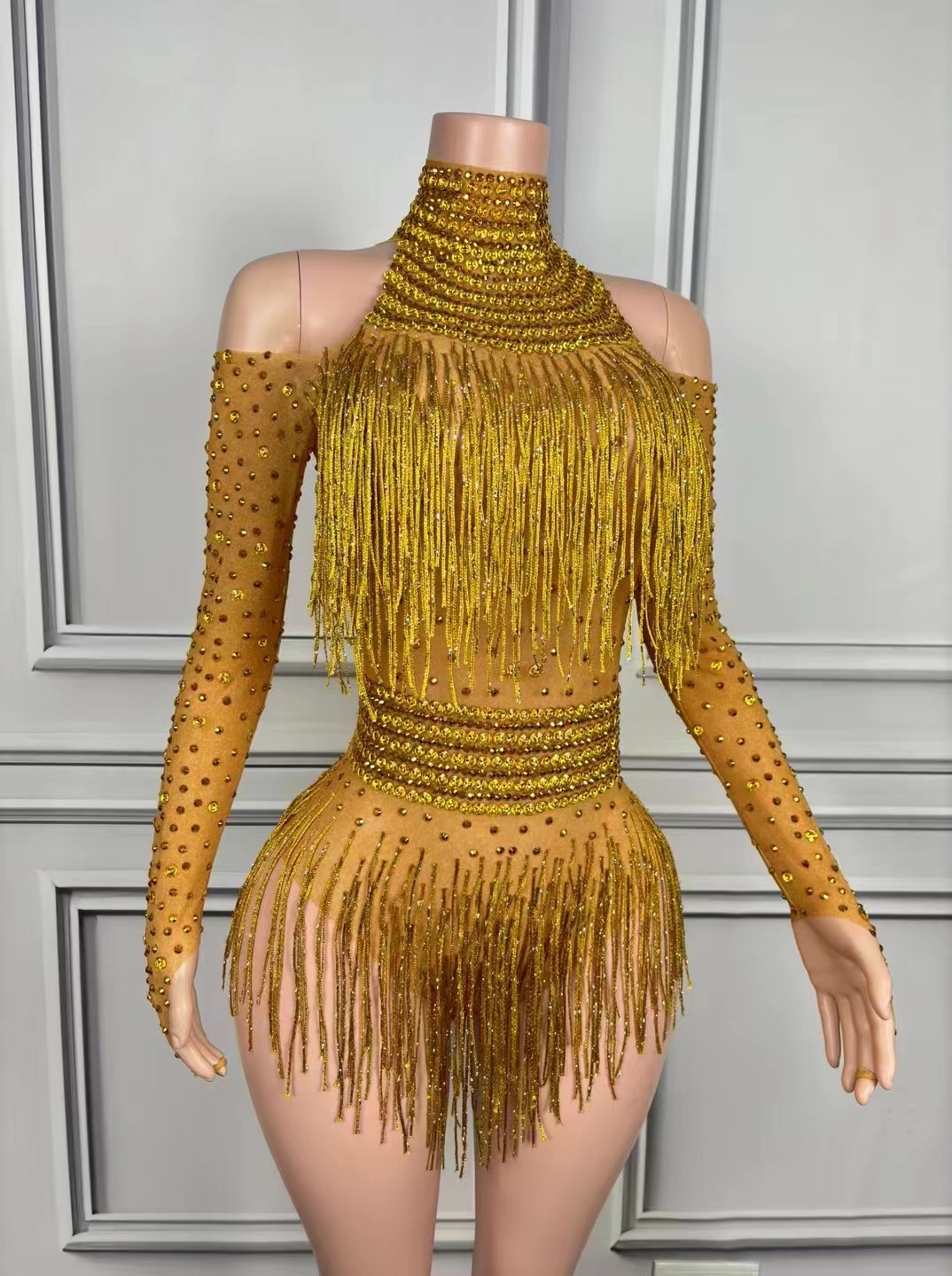 Singer Dancer Costume Sparkly  - Rhinestone Banding Trim incelemesi ve fiyatı