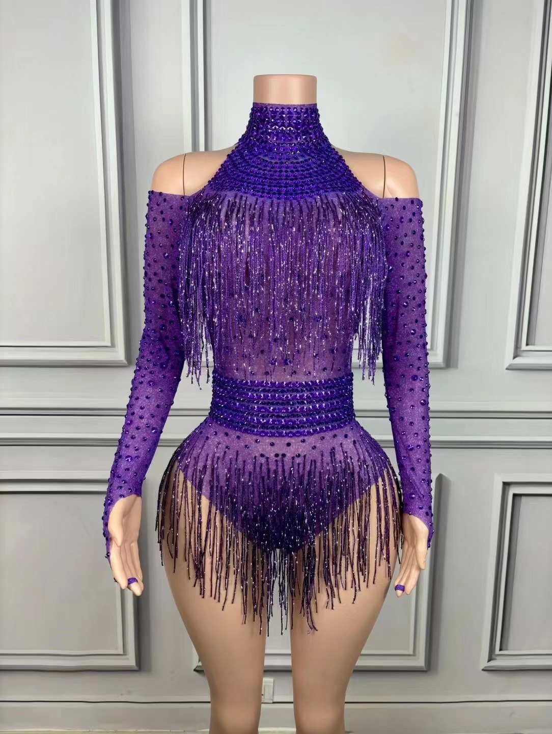 Singer Dancer Costume Sparkly  - Rhinestone Banding Trim incelemesi ve fiyatı