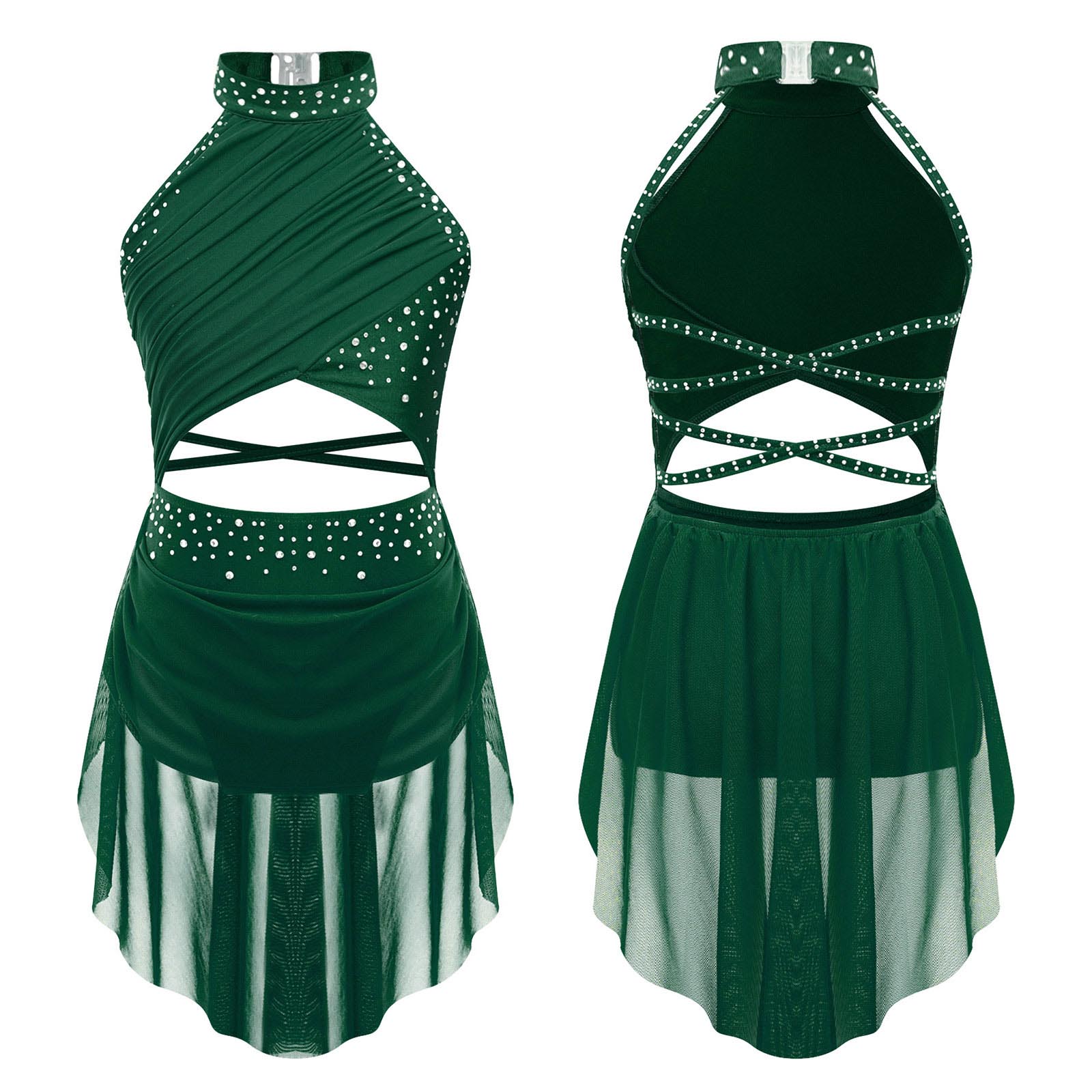 Girls Lyrical Dance Dress Rhin - Rhinestone Banding Trim incelemesi ve fiyatı