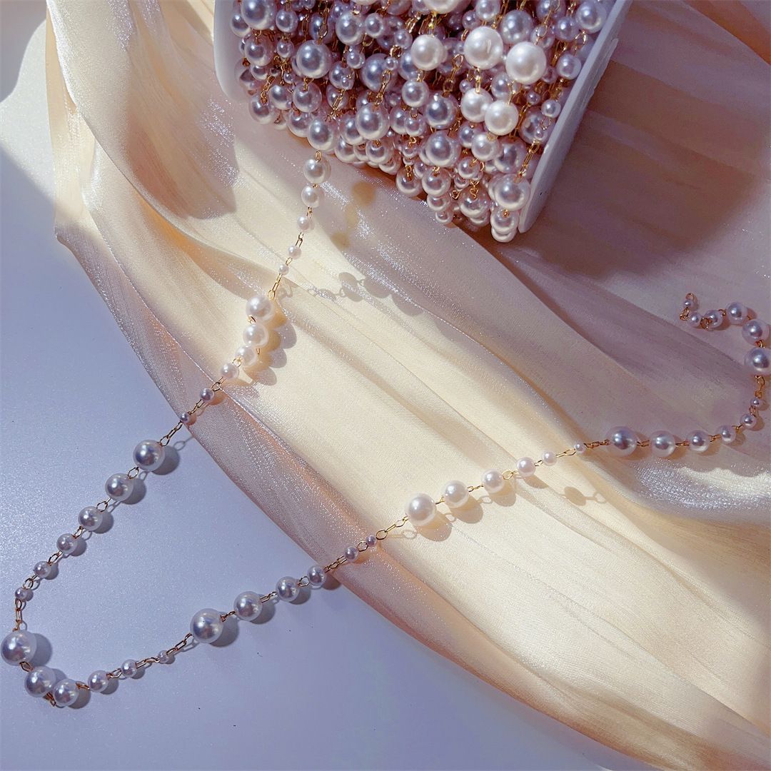 3-8mm Pearl Copper Chain, Anci - Beaded Trim Fringe incelemesi ve fiyatı