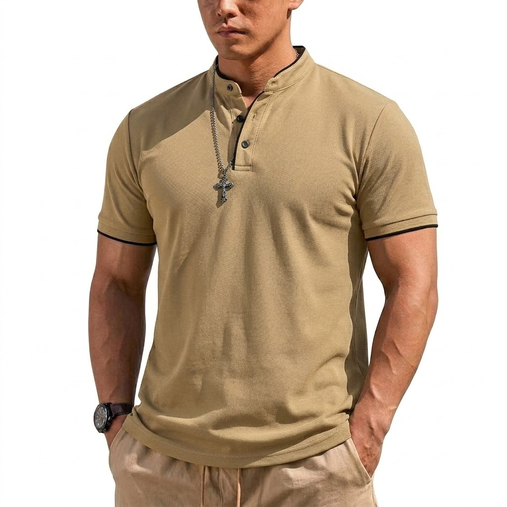 Summer Short Sleeve Henley Shi - Embellish Knit incelemesi ve fiyatı