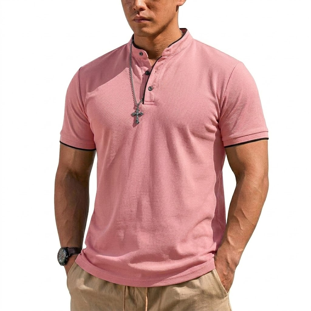Summer Short Sleeve Henley Shi - Embellish Knit incelemesi ve fiyatı