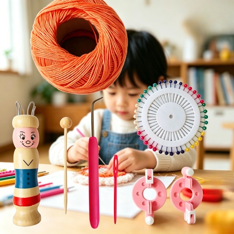 Wooden Doll French Knitter Kid - Pom Pom Maker Tool incelemesi ve fiyatı