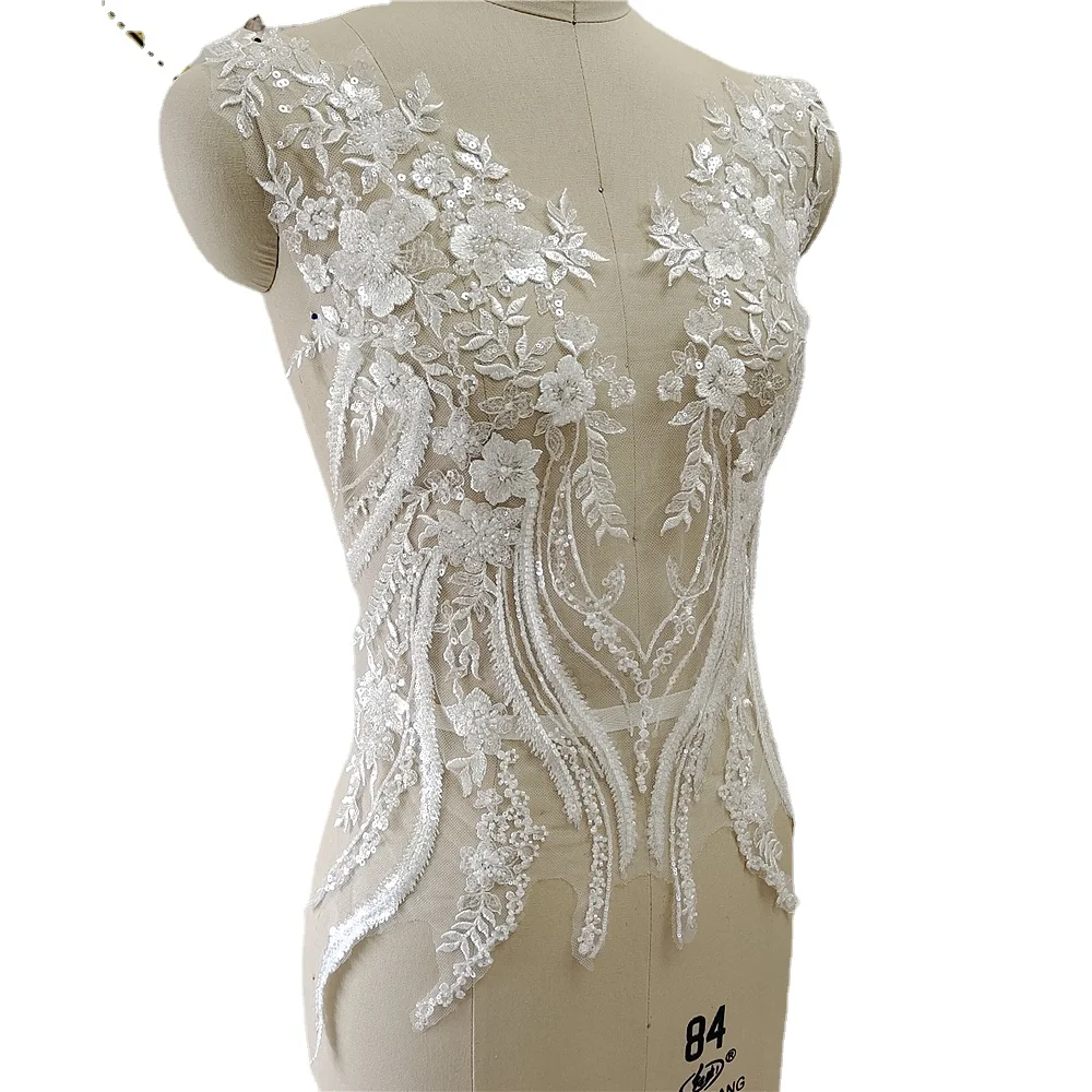 New Beaded Sequins Lace Mirror - Applique Patch Flower incelemesi ve fiyatı