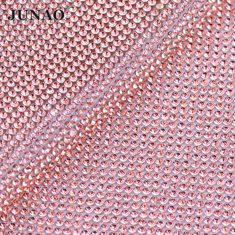 JUNAO 24x40cm Light Peach Self - Hotfix Rhinestone Sheet incelemesi ve fiyatı
