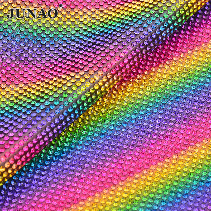 JUNAO 24x40cm Light Peach Self - Hotfix Rhinestone Sheet incelemesi ve fiyatı