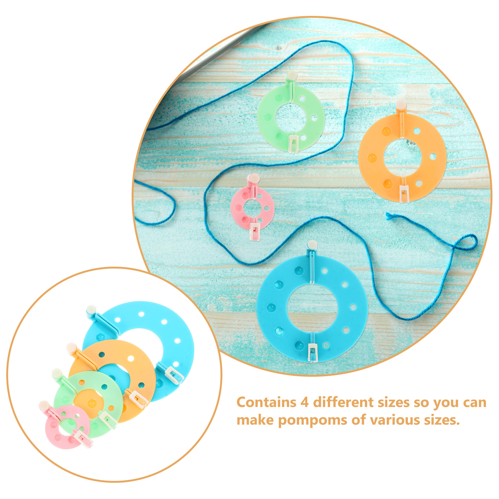 1Set Reusable Plastic Pompom M - Pom Pom Maker Tool incelemesi ve fiyatı