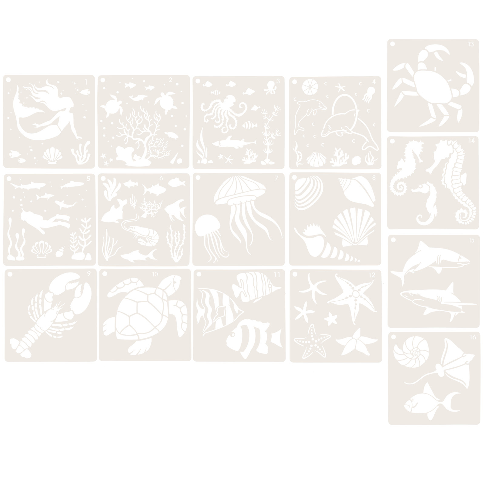 16pcs Ocean World Painting Tem - Craft Embellishment World incelemesi ve fiyatı