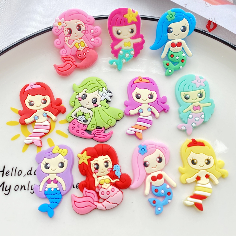 10pcs New Cute Cartoon Mermaid - Embellishment Glue Craft incelemesi ve fiyatı