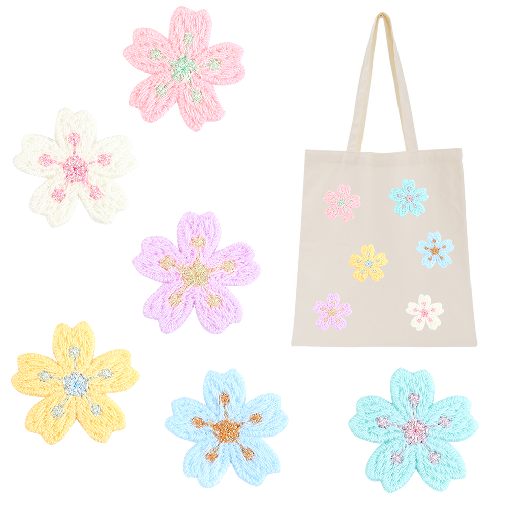 20pcs/lot Colorful 2.4cm Embro - Applique Patch Flower incelemesi ve fiyatı