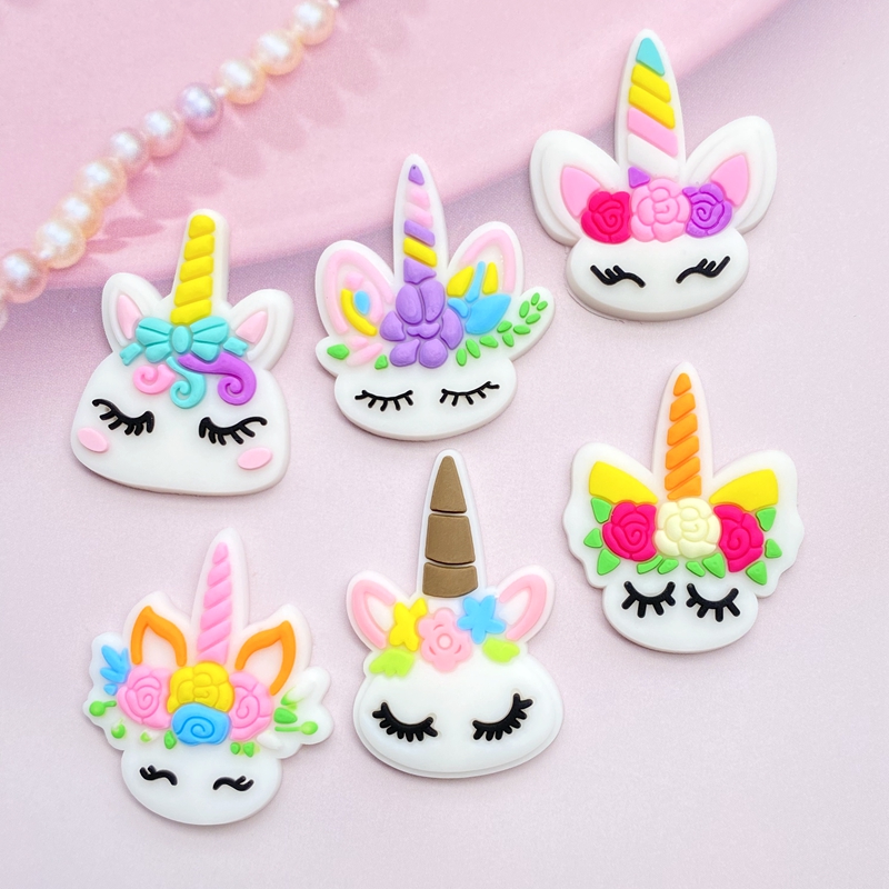 12pcs Cute Mini Unicorn head P - Embellishment Glue Craft incelemesi ve fiyatı
