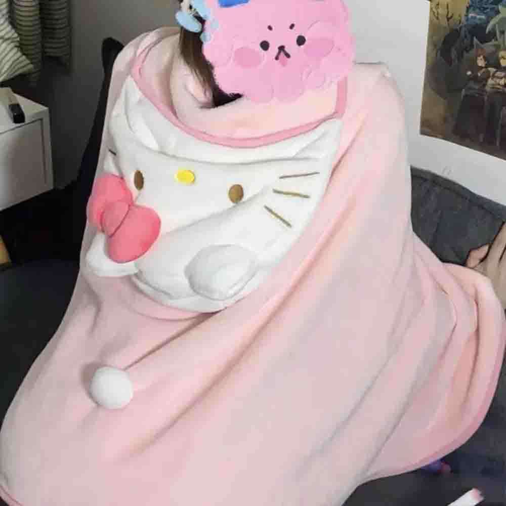 Cute Hellokitty Cloak Shawl Ai - Embellish Knit incelemesi ve fiyatı